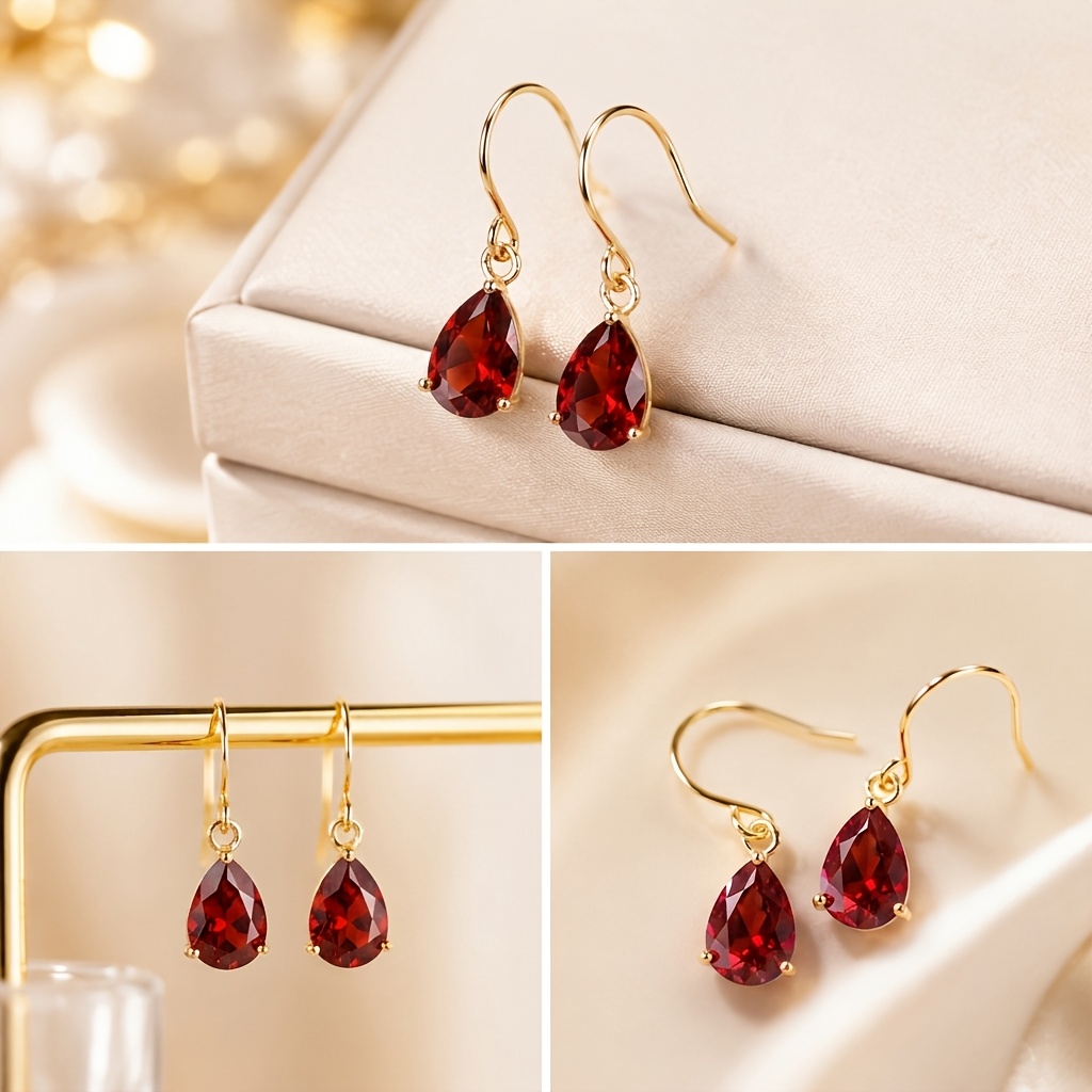 Dazzling Geometric Earrings, Mirror-Polished Design